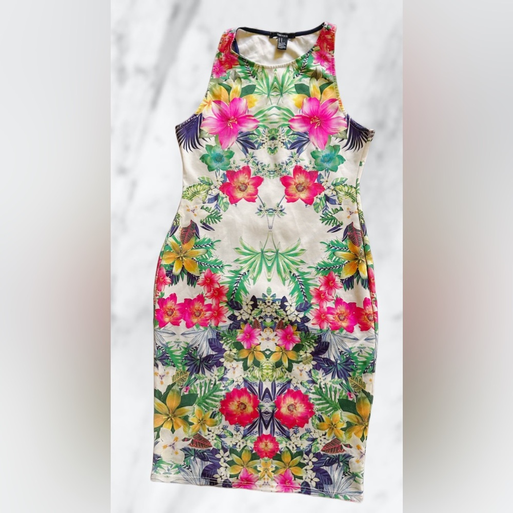 Symmetrical floral print midi- Size M